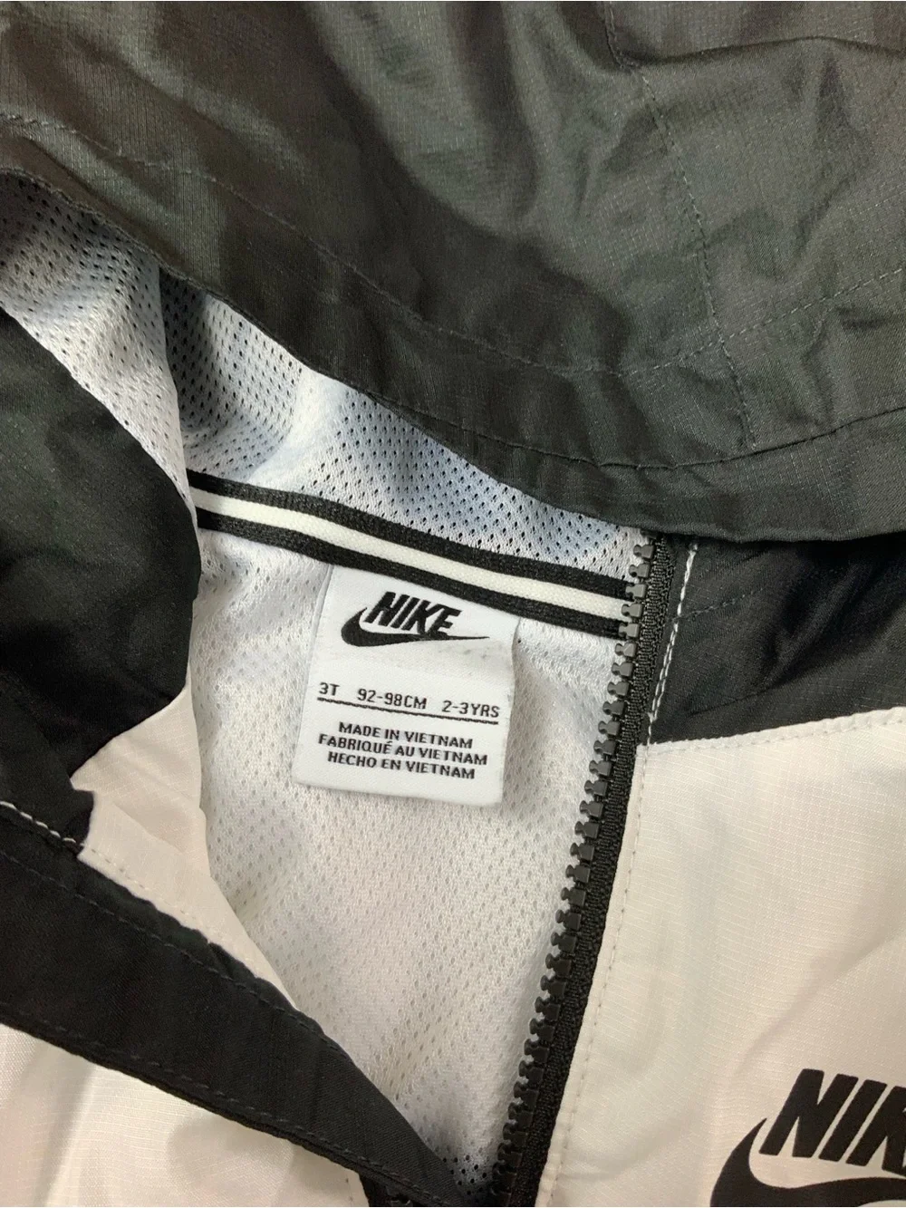 Nike Boys 3T 4T Windbreaker Jacket Lot 2 Full Zip Windrunner Big Swoosh Hooded